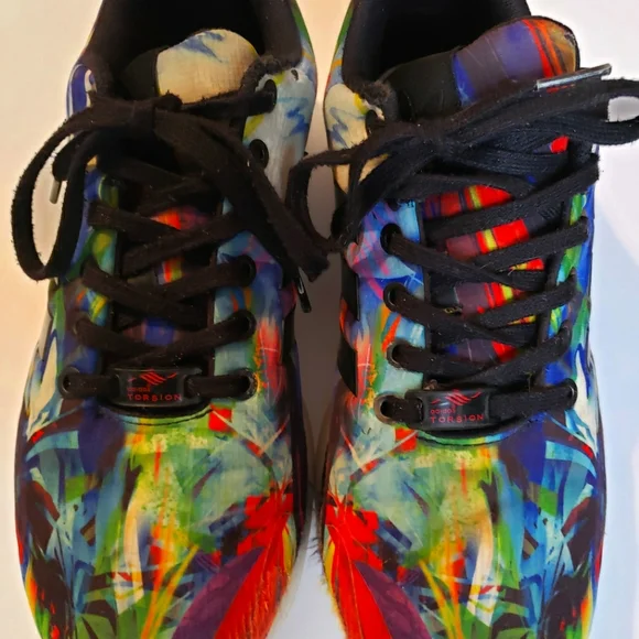 adidas gazelle silver green womens Adidas Zx Flux Torsion Running Shoes Rainbow S77907 Size 5